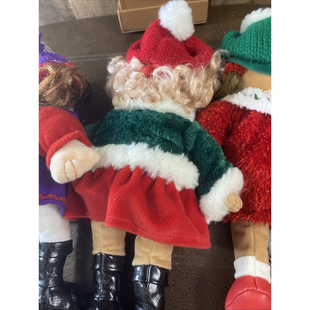 Lot of 3 Vintage 2001 Commonwealth Christmas Holiday Snowflake Dolls Plush 12" - Picture 10 of 16
